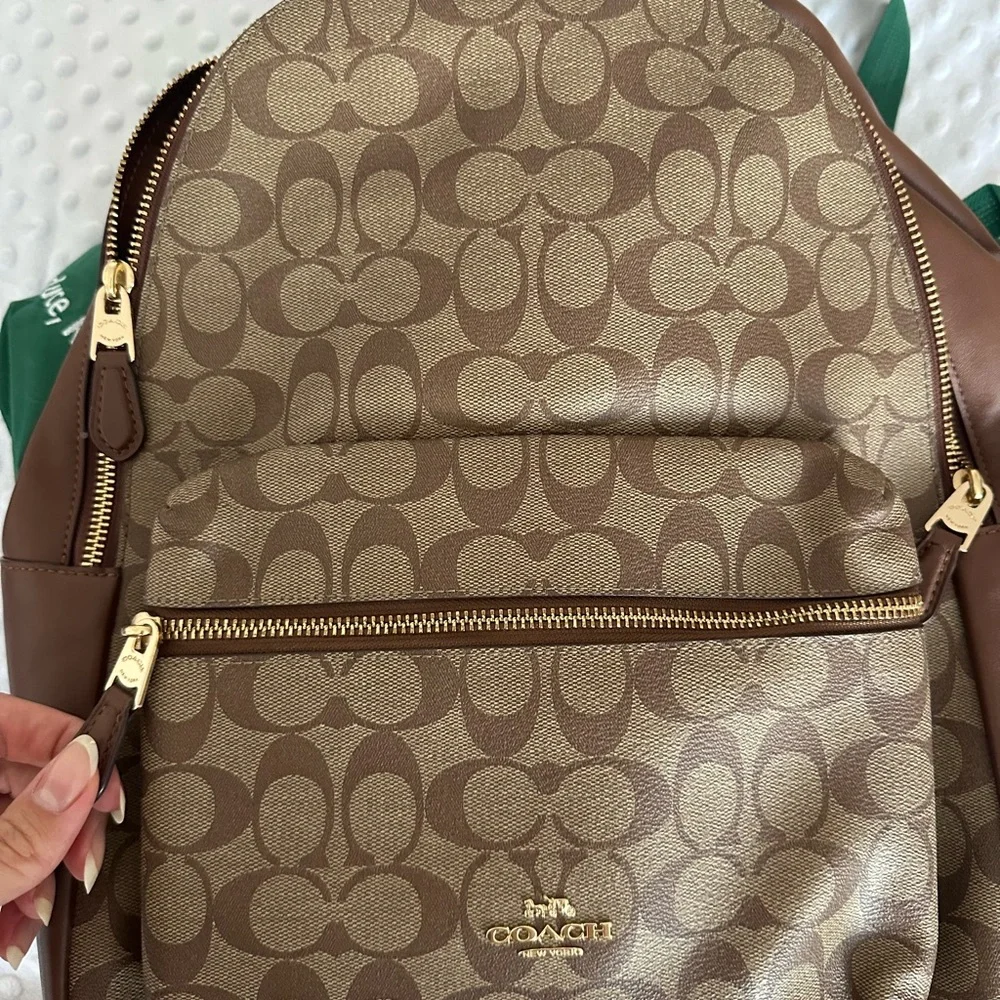 Coach Medium Charlie Brown Signature Backpack - Picture 7 of 8